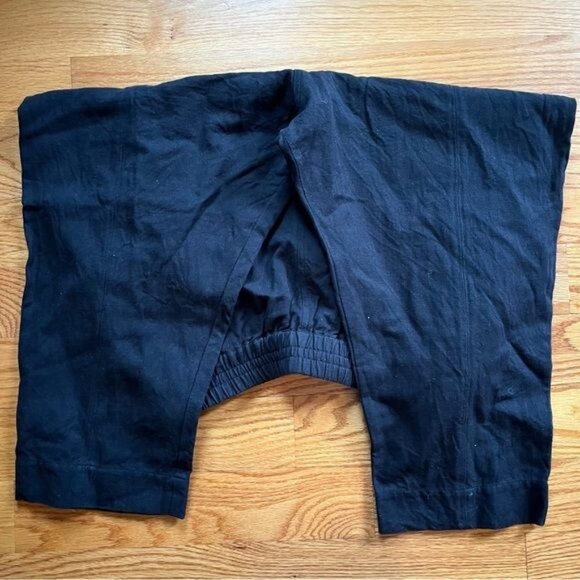 Apiece apart black linen blend drop waist pants size large - Picture 2 of 6